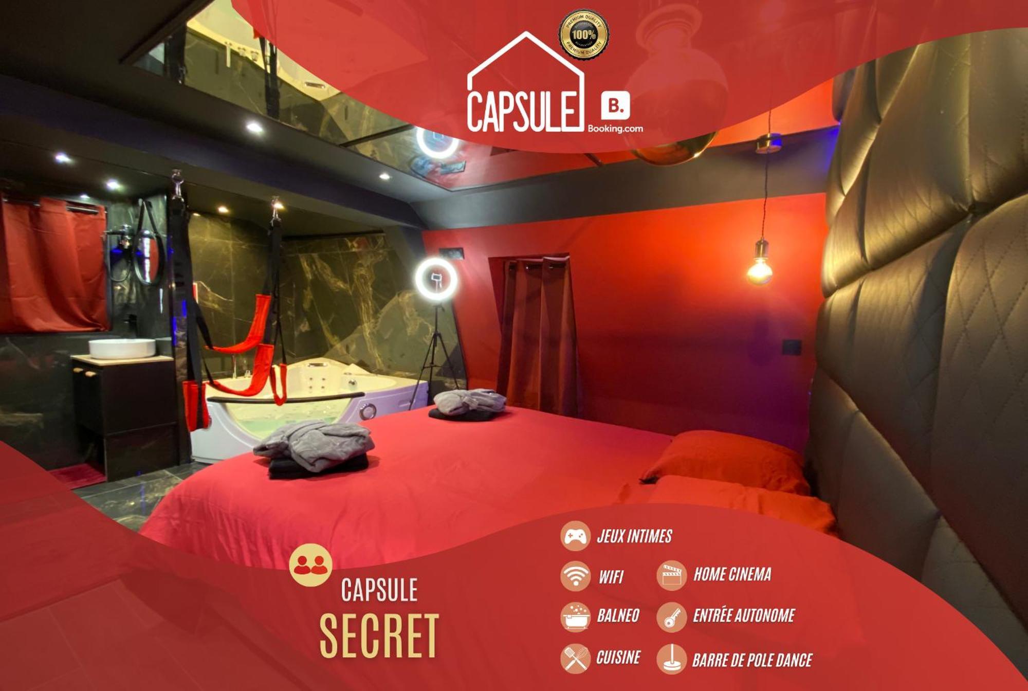 Capsule Secret - Jacuzzi - Netflix & Home Cinema - Jeux De Couple - Barre De Pole Dance Valenciennes Exterior foto